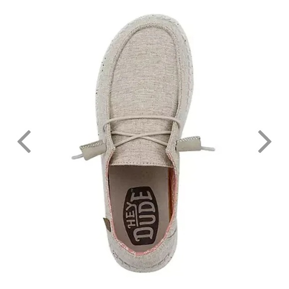 Hey Dude Women's Wendy Shoe Chambray - White Nut- size 10 EU 41 light loafer - Picture 1 of 10